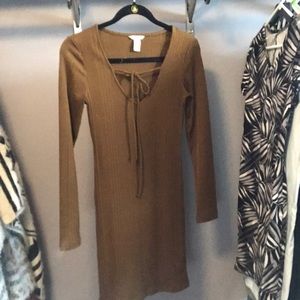 Forever 21 long sleeve mini bodycon dress, Small